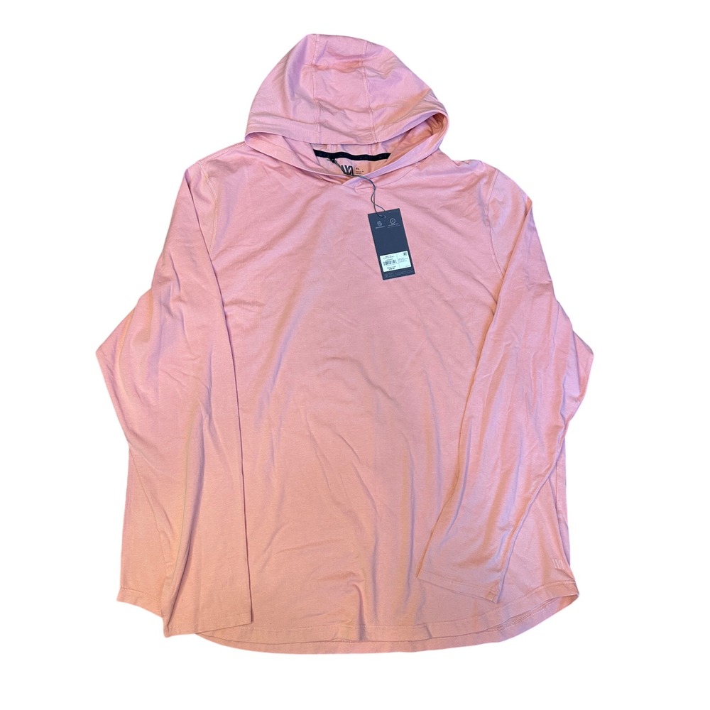 VRST Mens Essential Hoodie Pink Bloom XL Long Sleeve Lightweight UV Protection